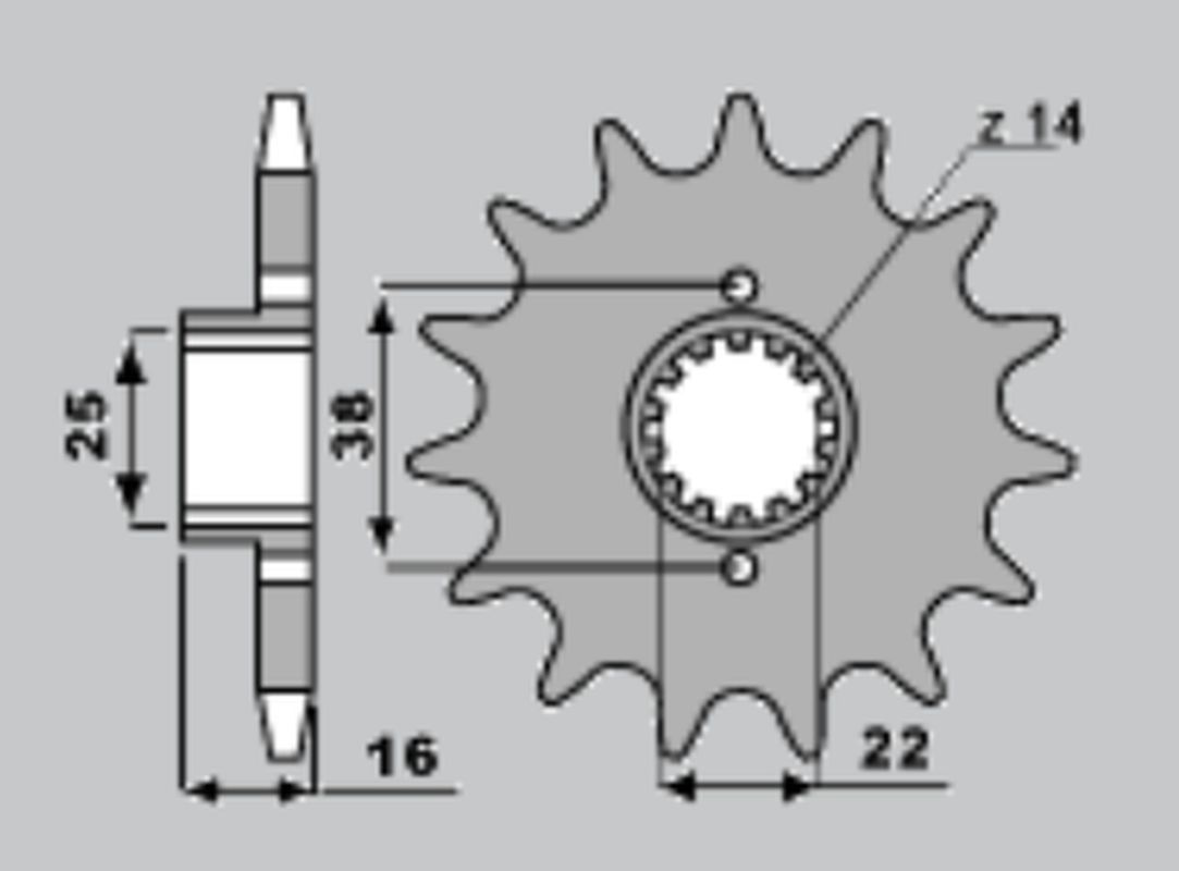 PBR gear wheel 490 14 18NC